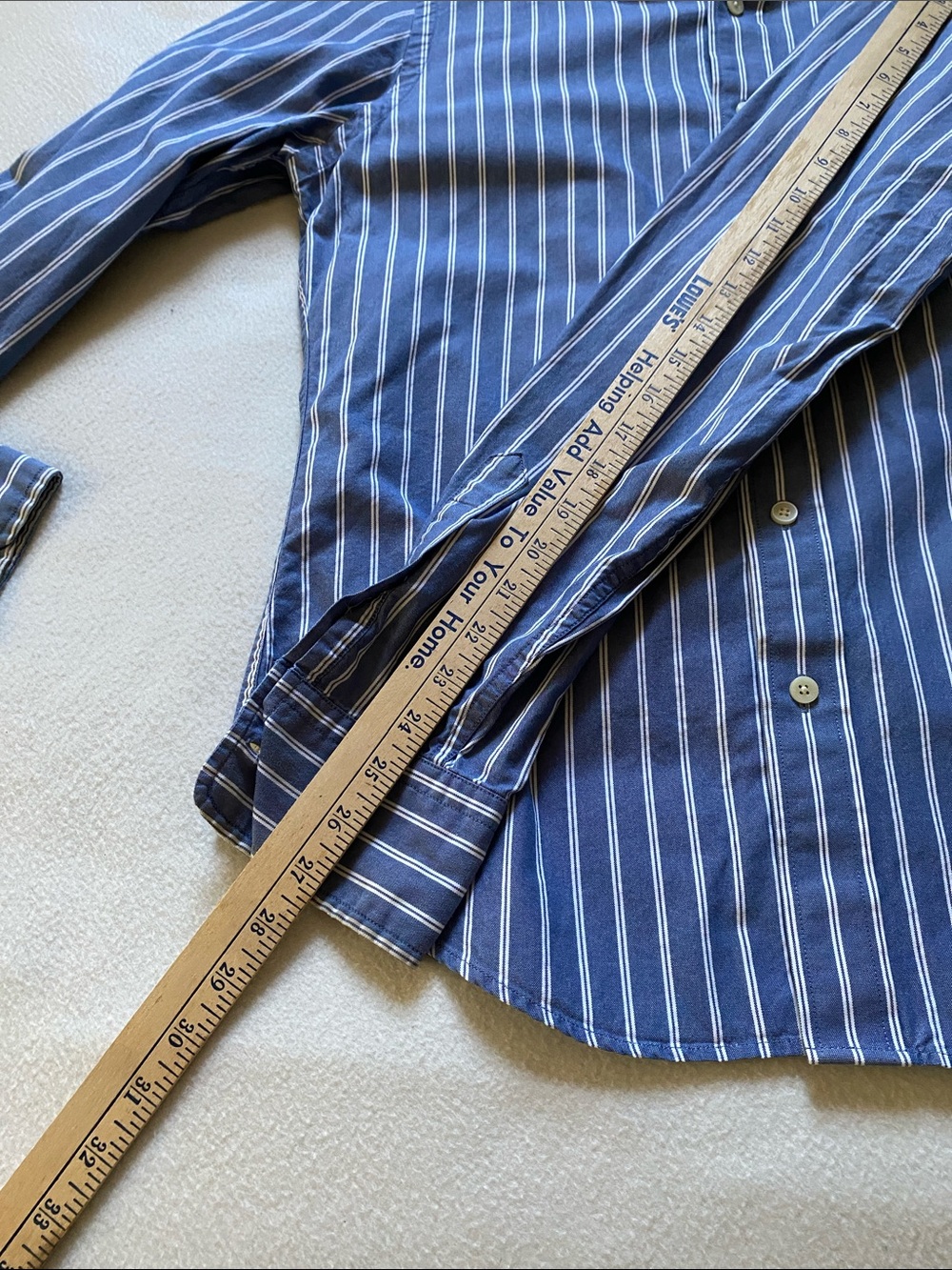 Abercrombie and Fitch men's button-down dress shirt dressy medium blue white - Picture 7 of 9